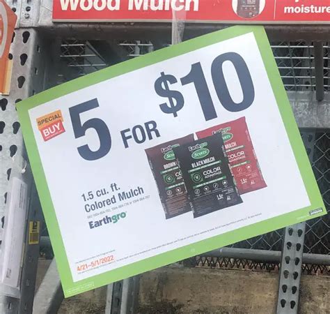 Home depot mulch sale 2023 - Mulch on sale is a loss leader (Lowe's loses money when mulch is 5 for $10). It is the number one attaching item that drives a larger basket / average ticket. The 5 for $10 is a national promo, so the timing is based on when a majority of the country is ready to purchase…. I keep a few bags of this in the garage.